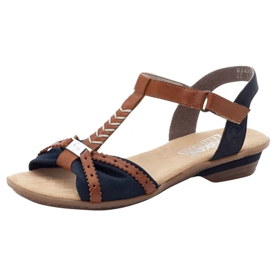 Abbildung von Rieker Riemensandalette, Damen, Größe: 37, Pazifik/cayenne Schuhe