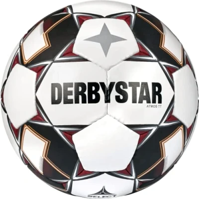 Abbildung von Derbystar Atmos TT V22 Fussball Fußball, Größe: 5, Weiss schwarz rot