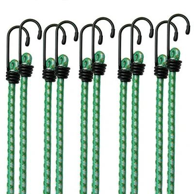Abbildung von Deuba Spanngurt (10 St) 10x Spanngummi Set Metallhaken 61cm Expander Gepäckspanner Universal