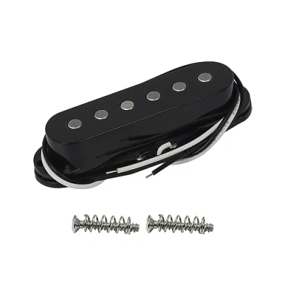 Abbildung von FLEOR Alnik 5 ST Tonabnehmer Single Coil Gitarren Hals Pickup Flachpol für SQ E Gitarre, schwarz