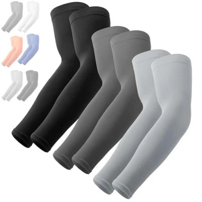 Abbildung von OutdoorEssentials Sonnenschutz Armstulpen Damen Herren Volleyball Armschoner Arm Sleeve Gaming Kühlende Kompressionsarmstulpen Sport Tattoo Ärmel Armsleeve Set versch. Farben