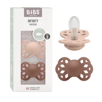 Abbildung von BIBS Infinity Schnuller 2er Pack Silikon Größe 2 Symmetrisch, Blush/Woodchuck