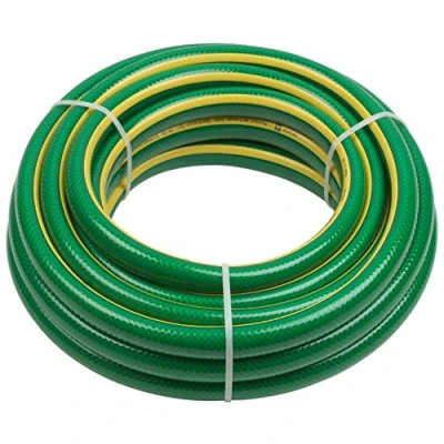 Abbildung von Meister Schlauch Kreuzgewebe, 19,05 mm (3/4 Zoll) 10 m Länge Elastisch Abriebfest Trittfest / Gartenschlauch aus Erst PVC Wasserschlauch Gewebeschlauch UV beständig für draußen 9920300