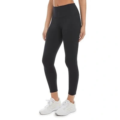 Abbildung von Danskin Damen Double Brushed 7/8 Leggings, Schwarzsalz, Groß