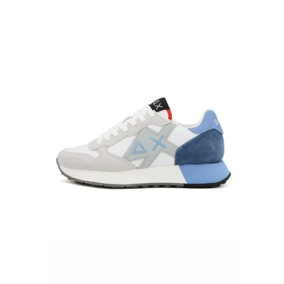 Abbildung von SUN68 Z35111 Sneaker mit Schnürung aus Stoff/Wildleder für Herren, Weiß, 44