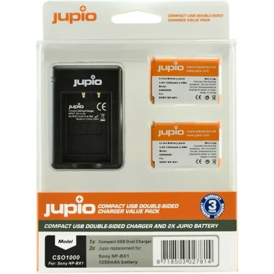 Abbildung von Jupio Kit: Battery NP BX1 (2x) + USB Double Sided Charger