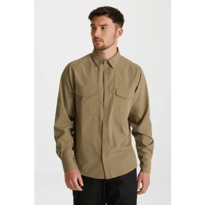 Abbildung von Craghoppers Herren Expert Kiwi L/S Shirt Hemd mit Button Down Kragen, Pebble, XL