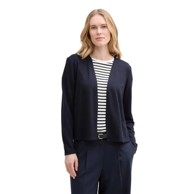 Abbildung von TOM TAILOR Damen 1041290 Longsleeve T Shirt, 10668 Sky Captain Blue, XL