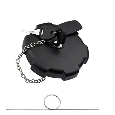 Abbildung von KASturbo Tankdeckel abschließbar mit Schlüsseln und Staubschutzabdeckung passend für MAN TGA TGX TGS Actros Atego 80 mm