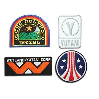Abbildung von TOFOW Alien Movie Sulaco Weyland Nostromo USCM Colonial Marines Eagle Crew [4 Patch Set] AL03 Bügelbild Aufnäher Applikation Emblem
