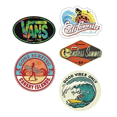 Abbildung von cut it folientechnik &amp; design #971 / 5X Surf Aufkleber 6,5cm Beach Kult Sticker Auto Oldtimer Oldschool Vintage Surfing Bus Aloha V8 Retro Ratte Hotrod