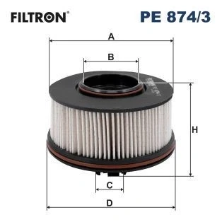Abbildung von FILTRON PE 874/3 Kraftstofffilter Filtereinsatz HYUNDAI: Santa Fé IV