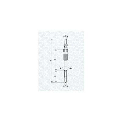 Abbildung von MAGNETI MARELLI 062900080304 Glühkerze 11V 10A M8X1 FORD: S Max Mk1, MONDEO 4 Turnier, Galaxy Mk2 MPV, CITROËN: C5 II Kombi, III Kombi