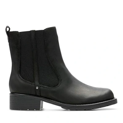 Abbildung von Clarks Damen Orinoco Club Kurzschaft Stiefel, Schwarz (Black Leather), 38 EU
