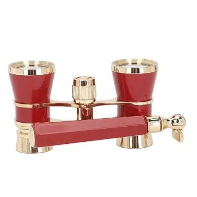 Abbildung von dsheng Theaterbrille Mini Fernglas, Opernglas Fernglas 3X25 Aluminiumlegierungskette Tragbar für Kunstaufführungen (Rot)