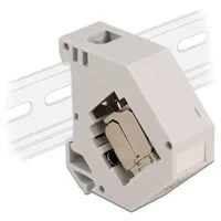 Abbildung von Hutschienenadapter mit Keystone Modul RJ 45 &gt; Cat.6a LSA