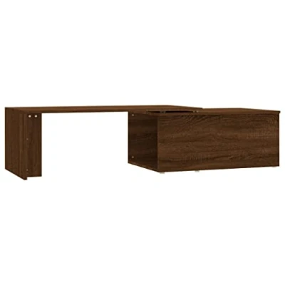Abbildung von vidaXL Couchtisch Beistelltisch Wohnzimmertisch Sofatisch Teetisch Kaffeetisch Tisch Wohnzimmer Braun Eichen Optik 150x50x35cm Holzwerkstoff