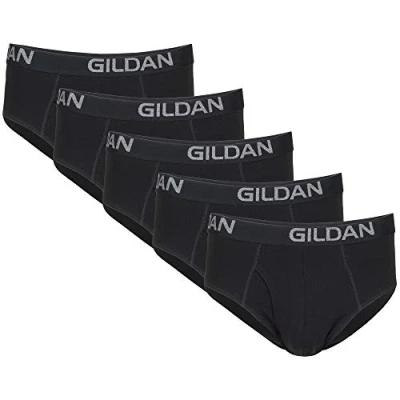 Abbildung von Gildan Herren Baumwoll Stretch Slip, Black Soot (5er Pack), Small