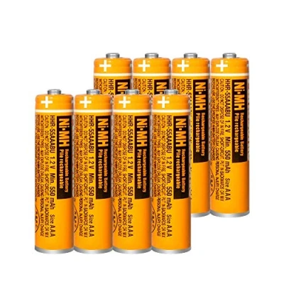 Abbildung von 8 Stück HHR 55AAABU NI MH Akku für Panasonic 1,2V 550 mAh AAA schnurlose Telefone