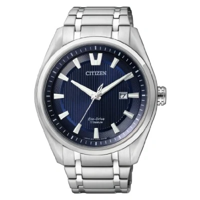 Abbildung von Citizen Herren Analog Quarz Uhr mit Titan Armband AW1240 57L