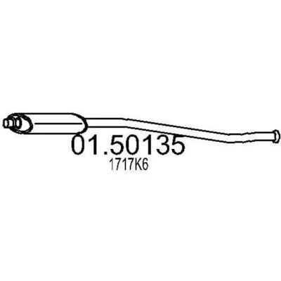 Abbildung von MTS 01.50135 Mittelschalldämpfer 1360 CITROËN: Xsara Schrägheck, Kombi, Coupe
