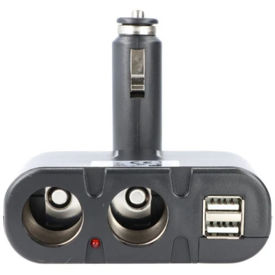 Abbildung von AccuCell KFZ Adapter, Verteiler Zigarettenanzünder Stecker auf 2X Kupplung + USB