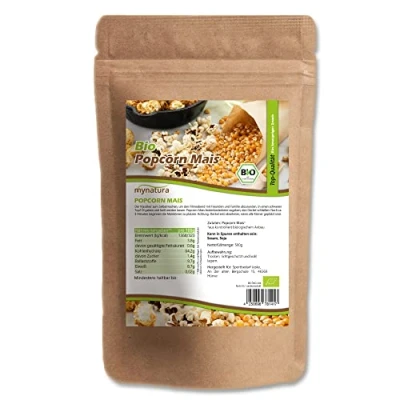 Abbildung von Mynatura Bio Popcorn Mais I Ganze Maiskörner Puffmais selber machen Veganer Snack Kinopopcon Im Beutel (2000g)