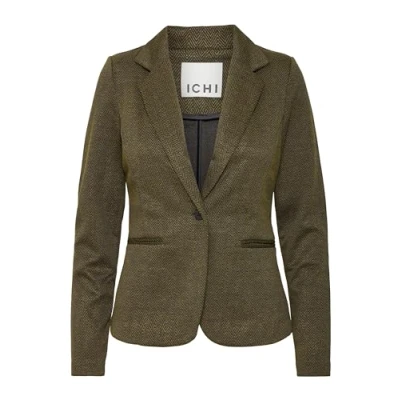 Abbildung von ICHI Ihkate BL Blazer, Damen, Größe: Medium, Black lizard herringbone