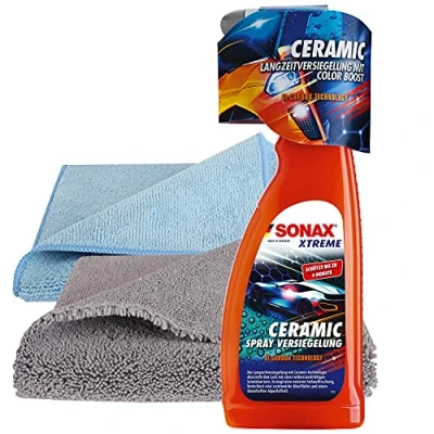 Abbildung von detailzone SONAX XTREME Ceramic Spray Versiegelung Set: 750ml + 2X Microfasertuch