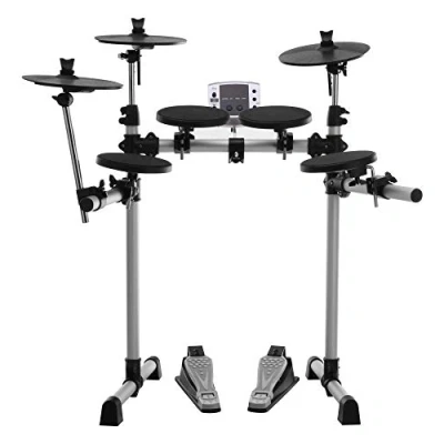 Abbildung von XDrum DD 400 E Drum Set (Komplettes Schlagzeug, 4 Pads, 3 Cymbal Sound Modul mit 180 Sounds, 10 Preset Kits, 40 Songs, USB, MIDI)