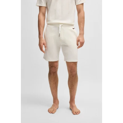 Abbildung von BOSS Sweatshorts Structure Sho kurze Hose mit Strickeinsätzen