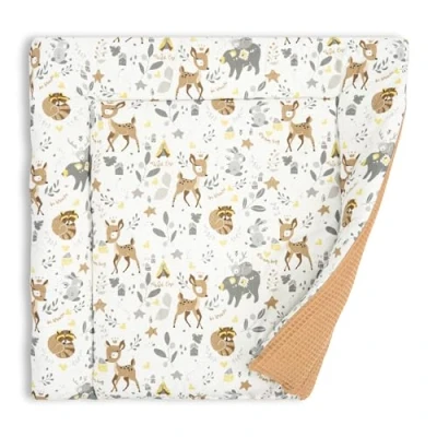 Abbildung von Wickelauflage für Babys 72 x 75 cm Weiche Baumwolle, Abwaschbar Wickelkommode &amp; Wickeltischauflage Braun Hirsch