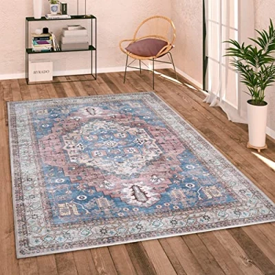 Abbildung von Paco Home Teppich &quot;Bordeaux 245&quot;, rechteckig, Kurzflor, Orient Optik, Vintage Design, waschbar