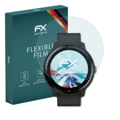 Abbildung von atFoliX Schutzfolie kompatibel mit Garmin Vivoactive 3 Music Folie, ultraklare und flexible FX Displayschutzfolie (3X)