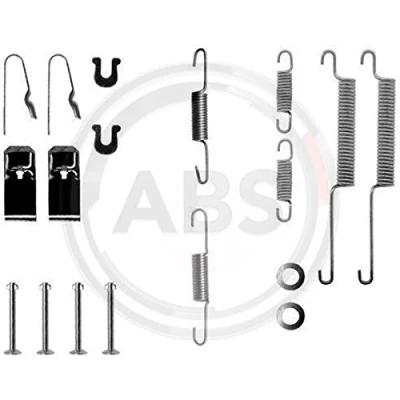 Abbildung von A.B.S. 0654Q Zubehörsatz, Bremsbacken HONDA: Accord 1 Hatchback, I Schrägheck, CIVIC 6 Hatchback
