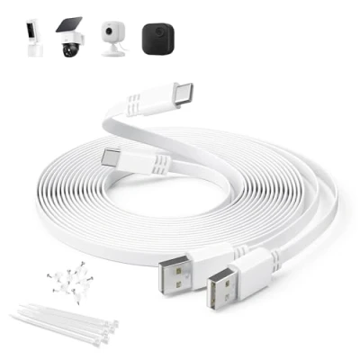 Abbildung von Itramax USB A auf C Ladekabel 9M 2 Pack,Langes Flaches Type 2.0 zu USBC Ladekabel,Kompatibel mit PS5/Playstation 4 5,Xbox Series,Switch Pro Controller,Wyze Cam Kabel