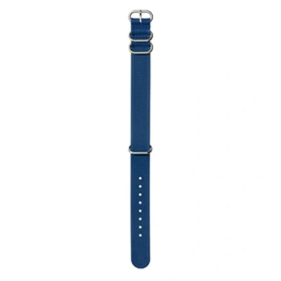 Abbildung von Nixon FKM Rubber NATO Wechselarmband für Uhren mit 20 mm Abstand aus Silikon und Kautschuk in der Farbe Marineblau/Blau Schnalle Beschläge Edelstahl, BA005 3391 00