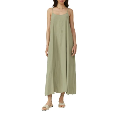 Abbildung von QS Maxikleid, Damen, Größe: 34, Helles olivgrün