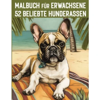 Abbildung von 52 beliebte Hunderassen aus aller Welt / Malbuch für Erwachsene: Professionelle Motive Spaß, Entspannung &amp; Stressabbau (Mal und Rätselbücher Erwachsene)