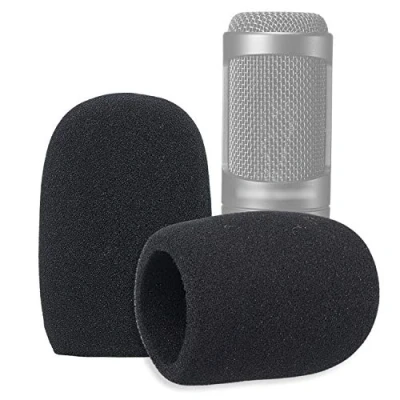 Abbildung von SUNMON Windschutzscheiben Schaumstoffabdeckung, Pop Filter für Audiotechnica AT2020 Kondensator Studio Mikrofon (2 Stück)