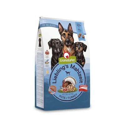 Abbildung von GranataPet Liebling&#039;s Mahlzeit Pute Senior, Trockenfutter für Hunde, Hundefutter ohne Getreide &amp; Zuckerzusätze, Alleinfuttermittel, 10 kg