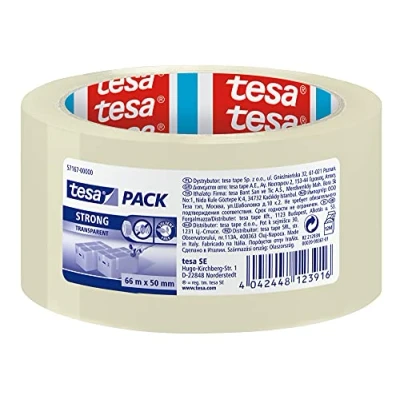 Abbildung von Verpackungsband Tesa 57167, PP, 50 mm x 66 m, transparent, 1 Rolle