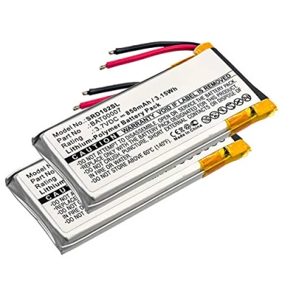 Abbildung von subtel 2X Ersatz Akku BAT00007, SRPT0102 für Cardo Scala Rider Packtalk Duo Wireless Kopfhörer Ersatzakku 850mAh Batterie, Kopfhörerakku, Bluetooth Headset