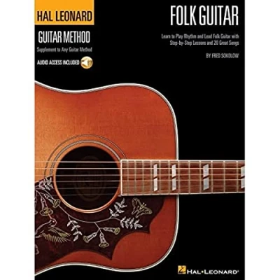 Abbildung von Hal Leonard Folk Guitar Method: Lehrmaterial, CD für Gitarre (Hal Method): Learn to Play Rhythm and Lead With step by Lessons 20 Great Songs