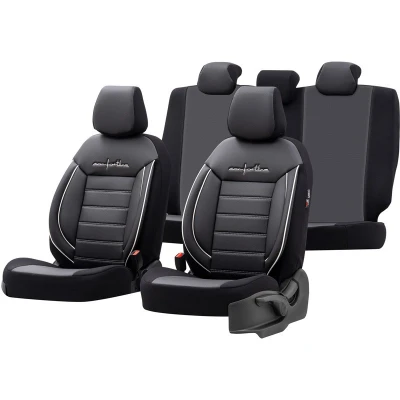 Abbildung von Otom Comfortline CMF 214 Sitzschonbezug schwarz, weiß, grau Textil, Leder