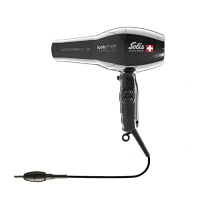 Abbildung von SOLIS OF SWITZERLAND Haartrockner Swiss Perfection 360 Profi Föhn, Typ 440, 2300 W, Kaltstufe IonicPRO 50% mehr Luftdruck Styling Düse