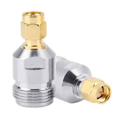 Abbildung von Akozon Typ N auf SMA Adapter 2pcs Buchse Stecker RF Koaxial Test Converter 50Frequenz: 0 6 GHz