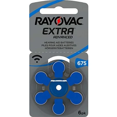 Abbildung von Rayovac Hörgeräte Batterien 675 Extra Advanced 1,45V 640 mAh, 6er Pack