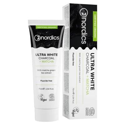 Abbildung von Nordics Organic Care Bio Zahnpasta Ultra White Whitening Aktivkohle Matcha