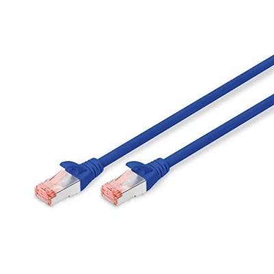 Abbildung von DIGITUS LAN Kabel Cat 6 5m RJ45 Netzwerkkabel S/FTP Geschirmt Kompatibel zu 6A &amp; 7 Blau